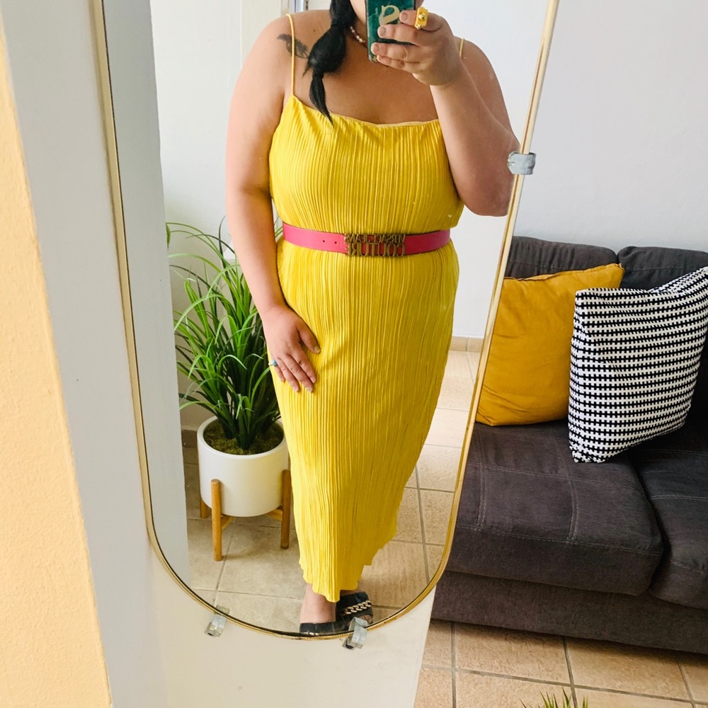 Satin Yellow Dress